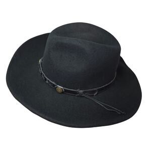 Twister Dakoda Crushable Black M Felt Wool Cowboy Unisex Hat. Warm. Western Rare